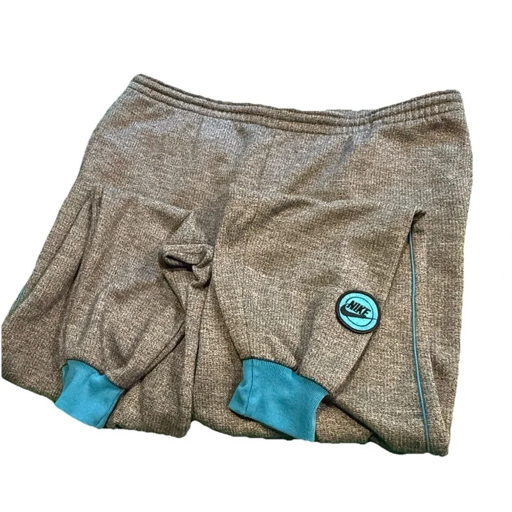 Rare Vintage NIKE Swoosh Thermal‎ Joggers Sweatpants 90s Large Circle Swoosh